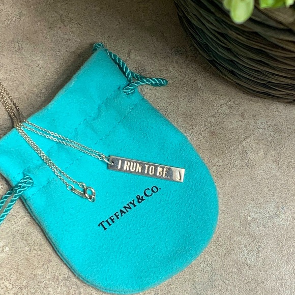 Authentic Tiffany and co I Run To Be Sterling silver pendant - Picture 1 of 6